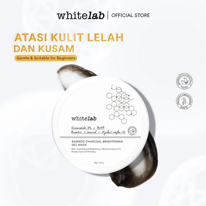 [RESELLER RESMI] Whitelab Charcoal Brightening Gel Mask