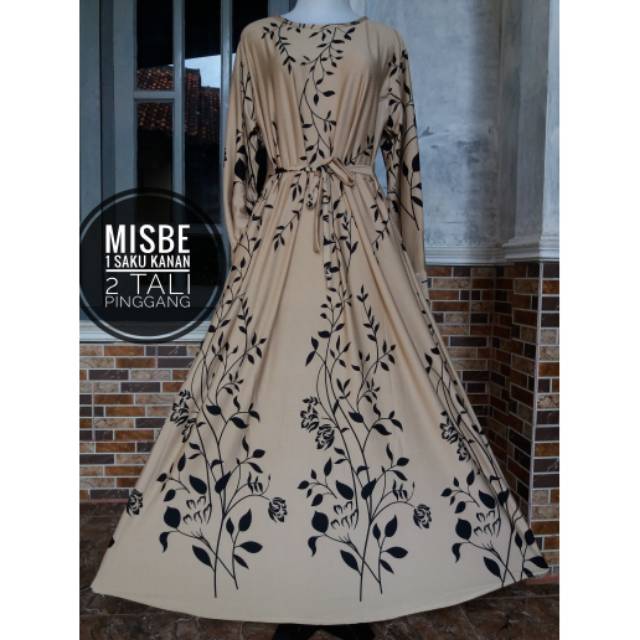 GAMIS MISBEE TERBARU / GAMIS MISBE SAKU KANTONG / GAMIS MOTIF TALI PINGGANG