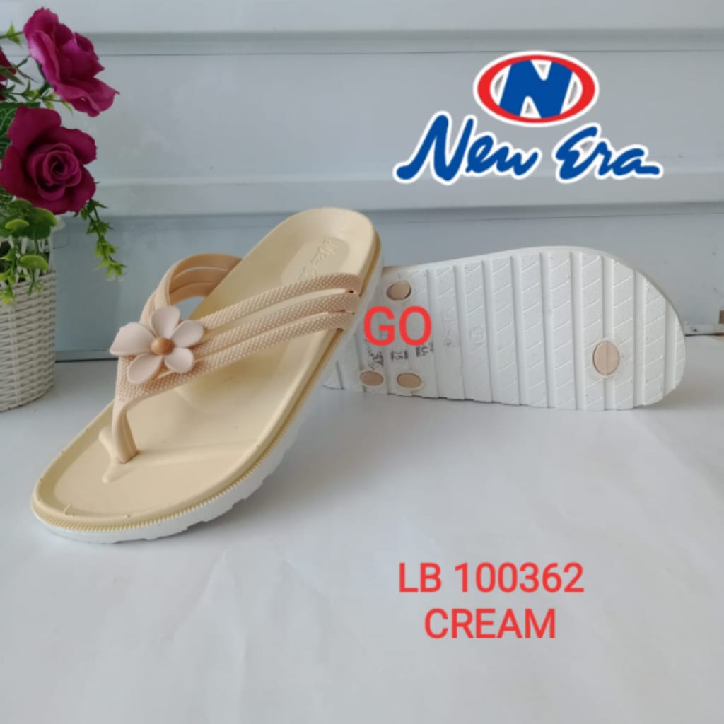 BB NEW ERA LB 100362 Sandal Jepit Flower Karet Wanita Polos Anti Slip Sandal Japit Cewek Berkualitas Terlaris