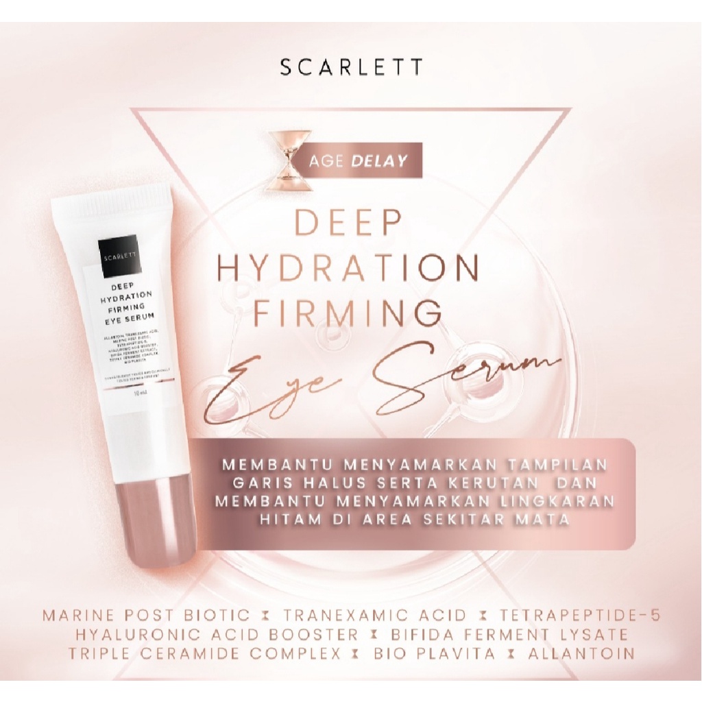 PALING MURAH Scarlett Whitening Age Delay - Deep Hydration Firming Eye Serum