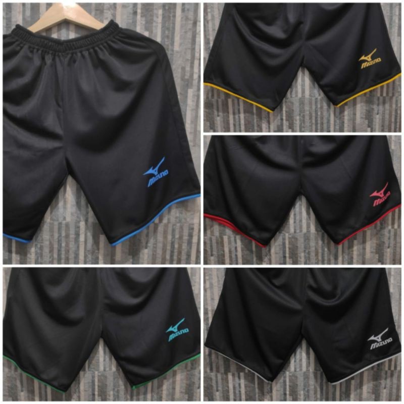 (8pcs=1kg) Celana Polos List Voli/Volly Mizuno Buat Remaja Pria/Wanita