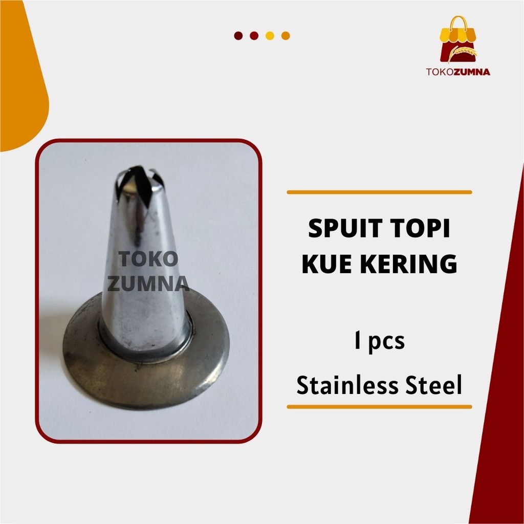 Spuit Topi Kue Kering / Spuit Topi Stainless Steel Kue Semprit / Cetakan Semprit Topi Kue Kering Maw