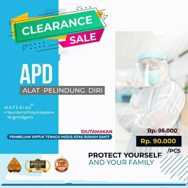 Baju hazmat APD coverall disposible