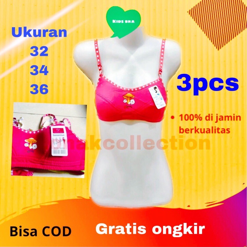 BH sport remaja tanggung SD SMP  tanpa kawat|BRA  anak perempuan junior busa tipis|cotton|motif lucu