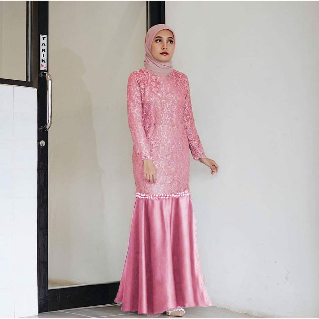 MAXI ANADIA rD / GAMIS NIKAHAN / MAXI DRESS PERNIKAHAN / ANADIA DRESS LEBARAN / gamis duyung brukat / baju pesta dres pesta