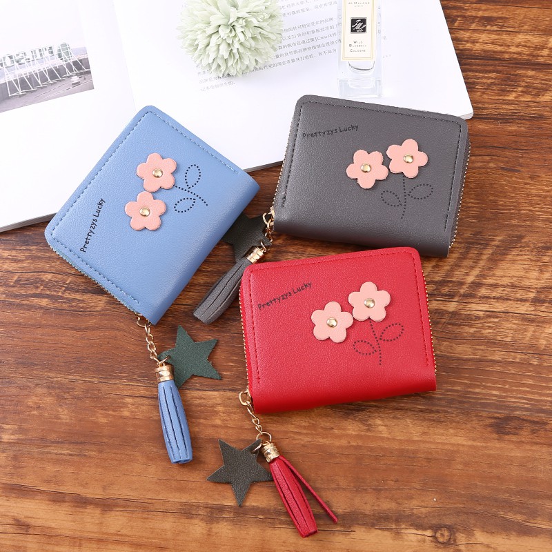 EV - DOMPET WANITA LUCU DENGAN MOTIF BUNGA D24