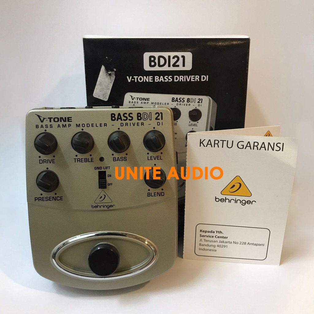Behringer BDI21 BDI-21 Bass Preamp Stompbox with DI recording out