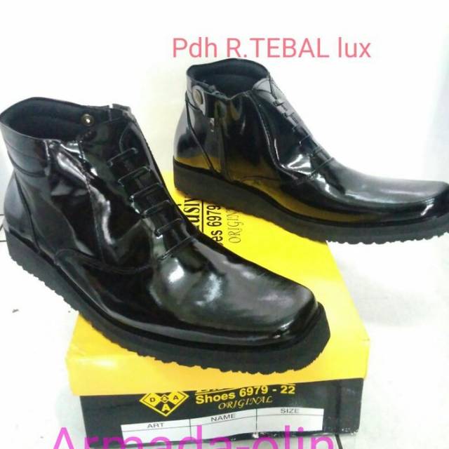 Sepatu Pdh Sol Tebal | Sepatu Pdh Kilap | Sepatu Tali Lux