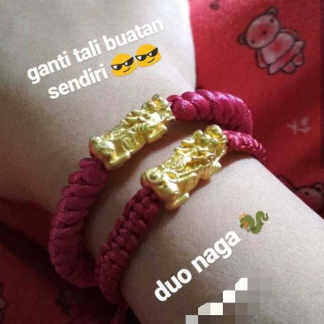 gelang naga imitasi emas 24k 99% mirip banget