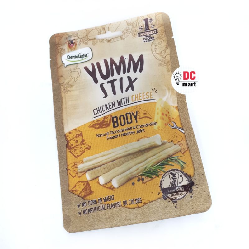 Dentalight YUMM STIX 50 Gram / Camilan Anjing / Dog Treats