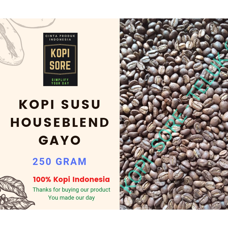 Kopi ARABIKA GAYO BLEND 250gr - Fresh Roasted.