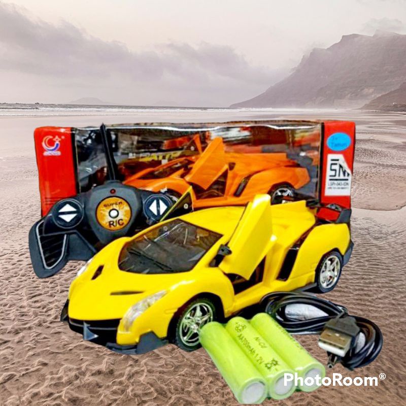 Mobil remote control Lamborghini buka pintu charger modern team terpercya