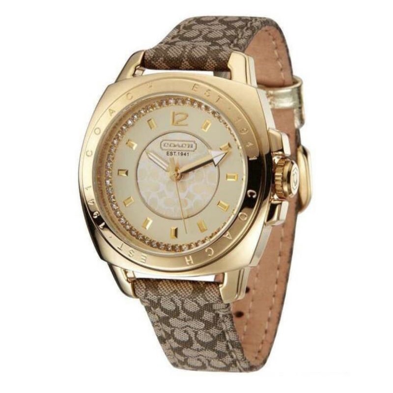 Coach Leather Strap Rose Gold Women (14501287)