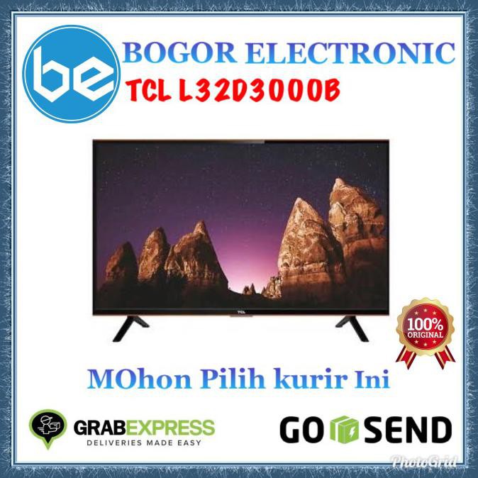 Silahkan Order] Tcl Led Tv 32 Inch | L32D3000B | 32D3000B | Digital Dvb-T2
