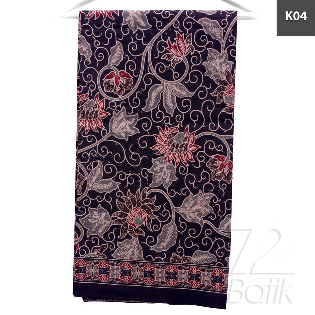 KAIN BATIK PREMIUM Bahan Katun Motif Kembang Rambat Warna Hitam Ireng Abu Merah 724086 Cap 72 Jarik Jarit Samping Kebat Panjang Batik Katun Modern Premium Bahan Seragam Batik Pernikahan Kantor Keluarga Murah Kamen Jadi Batik Bali Lembaran