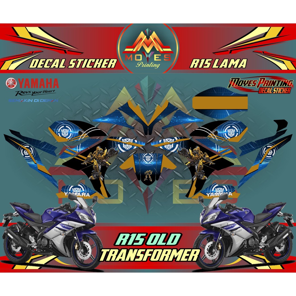 (COD) Decal STIKEr motor R15 V2 OLD/Lama FUll Stiker FUll Body Motor Yamaha R15 V2