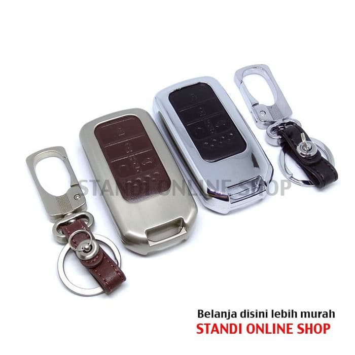 Sarung Kunci Remote Smartkey Cover Alloy Honda All New Civic Turbo Coklat