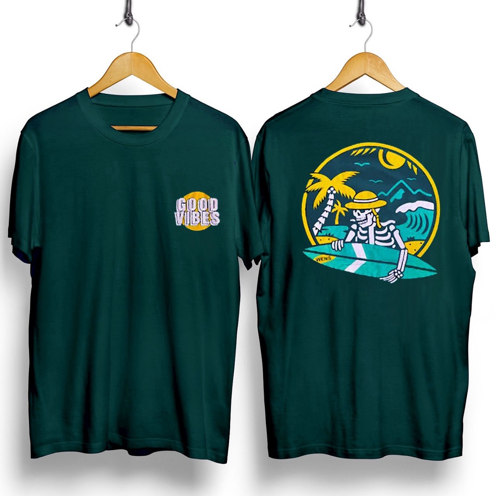 H / GOOD VIBE SKULL ARMY SERIES / KAOS PRIA / KAOS DISTRO / KAOS MURAH PRIA