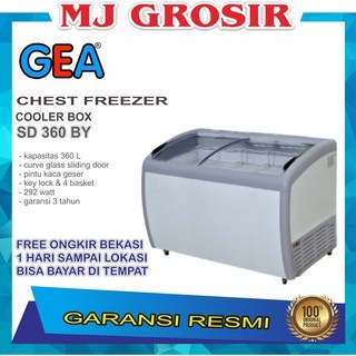GEA SD 360 BY CHEST FREEZER BOX SD360BY 360 L LEMARI PEMBEKU SLIDING
