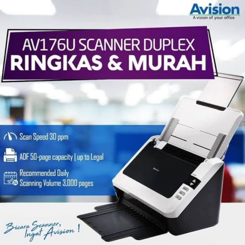 Scanner Avision AV176U A4 F4 ADF SCAN ID CARD DUPLEX