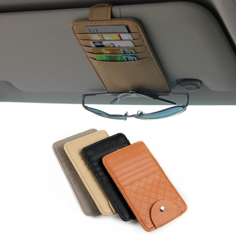 New Car Pen Holder Card Case Organizer Kacamata Kantong Tas Penyimpanan Aksesoris Mobil