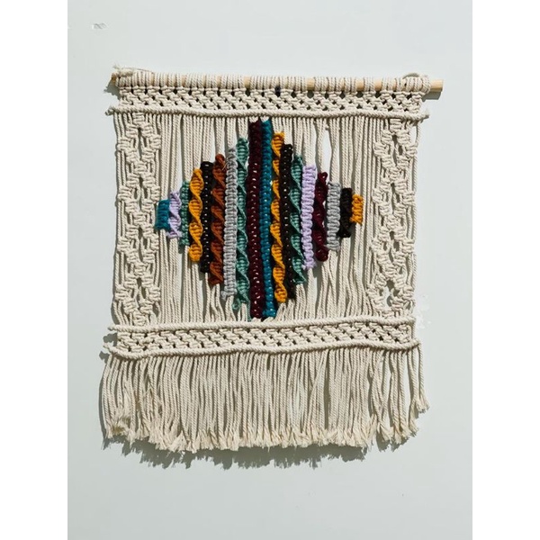 READY STOK) macrame hiasan dinding mix warna / macrame wall hanging (HD 003)