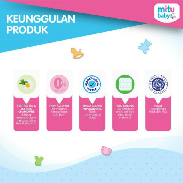 Mitu tisu basah beli 1 gratis 1 | tissue basah isi 50 lbr + 50 lbr