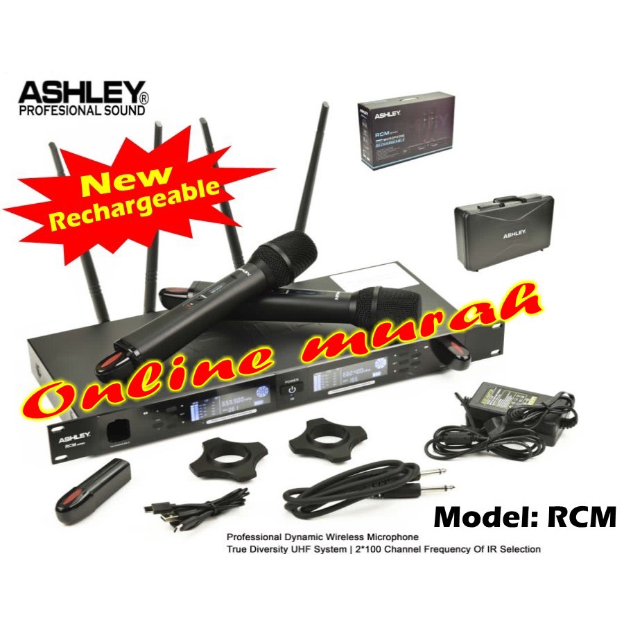 mic wireless ASHLEY RCM Rechargeable ashley rcm handheld garansi resmi