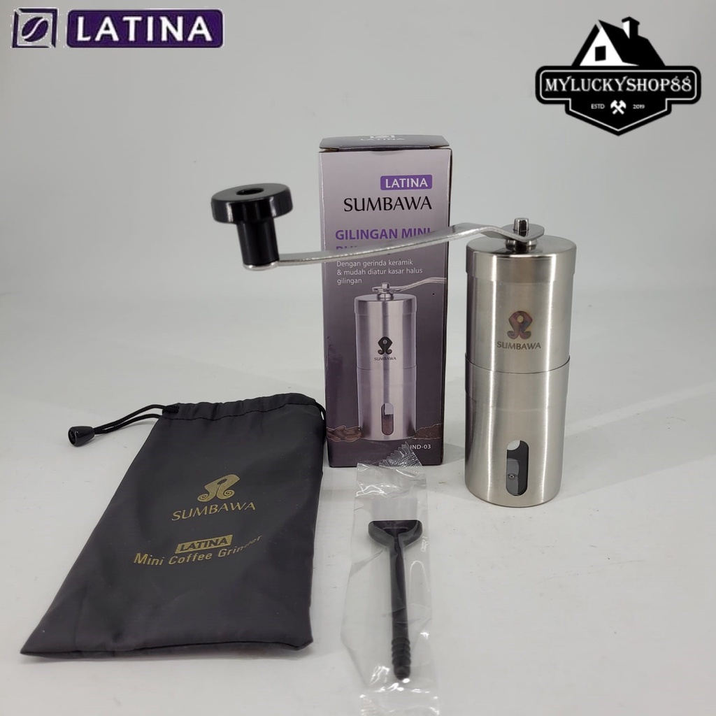 Latina Sumbawa Mini Ceramic Handy Coffee Grinder Manual