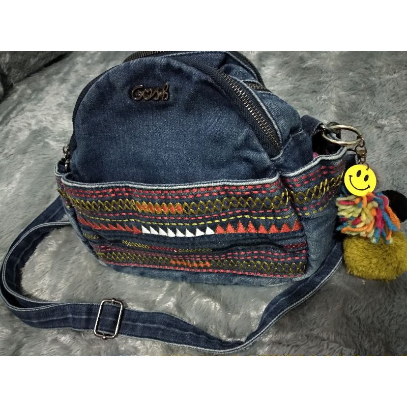 Preloved Tas GOSH Denim pompom