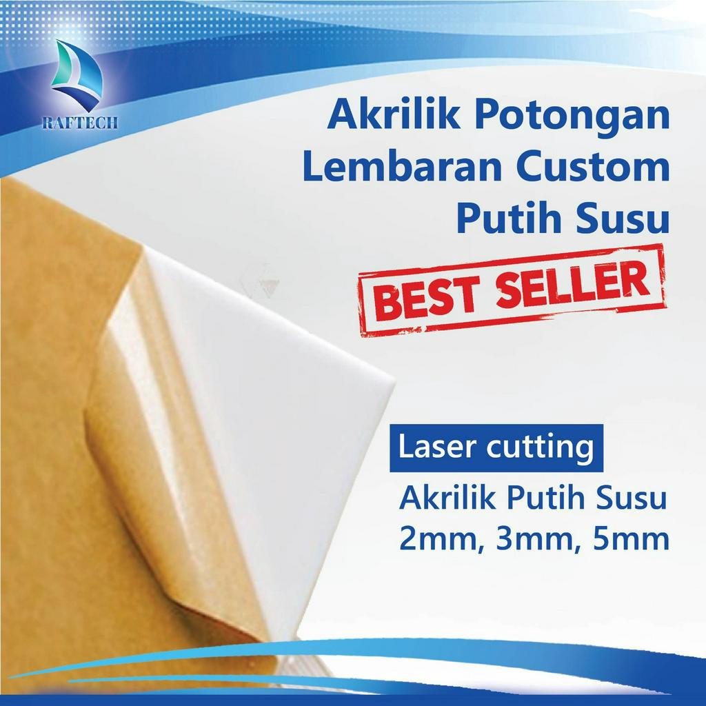 Acrylic Custom 2mm 3mm 5mm Putih Susu Akrilik Lasercut