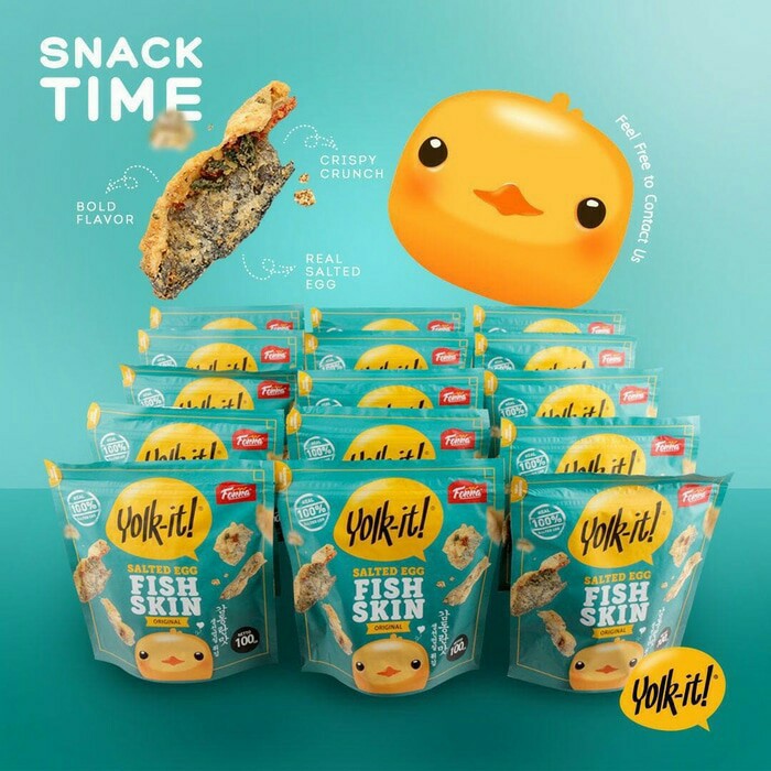 

Yolk it salted egg fish skin/Yolk-It fish skin bukan Irvins garrett ei