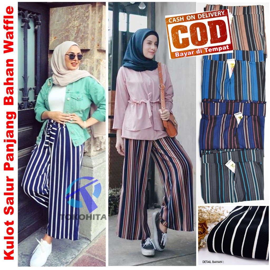 Kulot Waffel Salur Panjang Fit To XXL