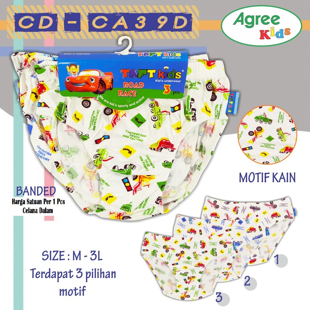 CD Katun Segitiga Anak Cowok Agree CA39 &amp; CA40 / Celana Dalam Anak Pria Lak-Laki / CD Kids Agree