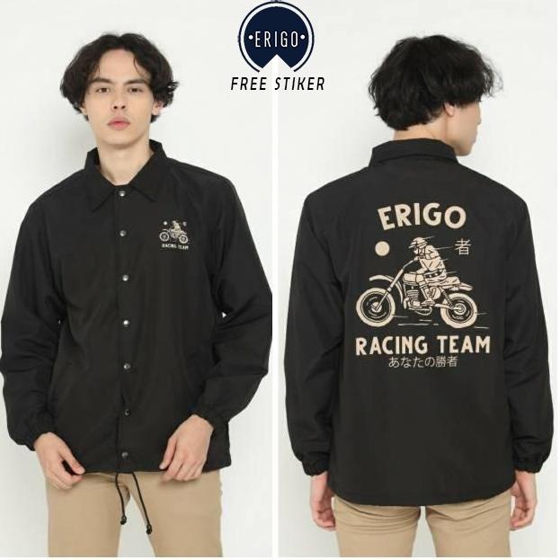 [KODE PRODUK CT7O03860] ERIGO COACH JACKET RACING TEAM FREE STIKER I JAKET COACH ERIGO I JACKET FUJI