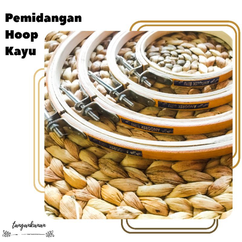 [12 pcs] Pemidangan Kayu Anggrek Biru Lusinan Grosir/ Midangan Hoop Kayu Bambu Import