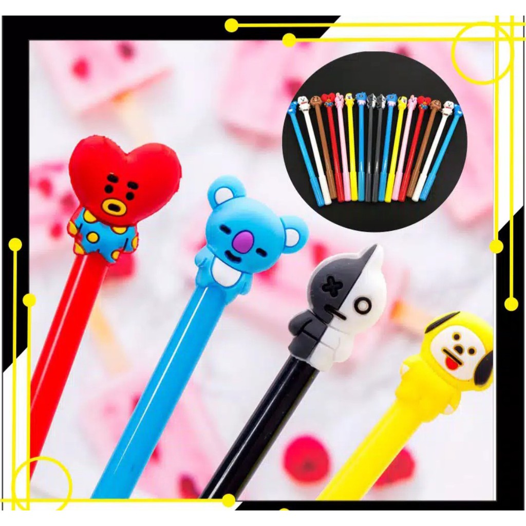 

Pena Gel Karakter BT21 K-Pop Fancy Pulpen Cute Ballpoint BTS Fashion R147 Import Murah