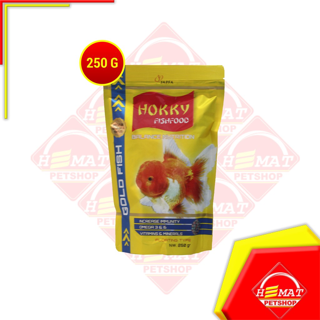 Hokky Fish Food Gold Balance Nutrision Makanan Ikan 250 Gram