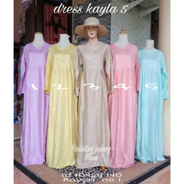 Dress muslim gamis jumbo ibu menyusui hamil adem nyaman cantik santai harian kado hadiah lahiran