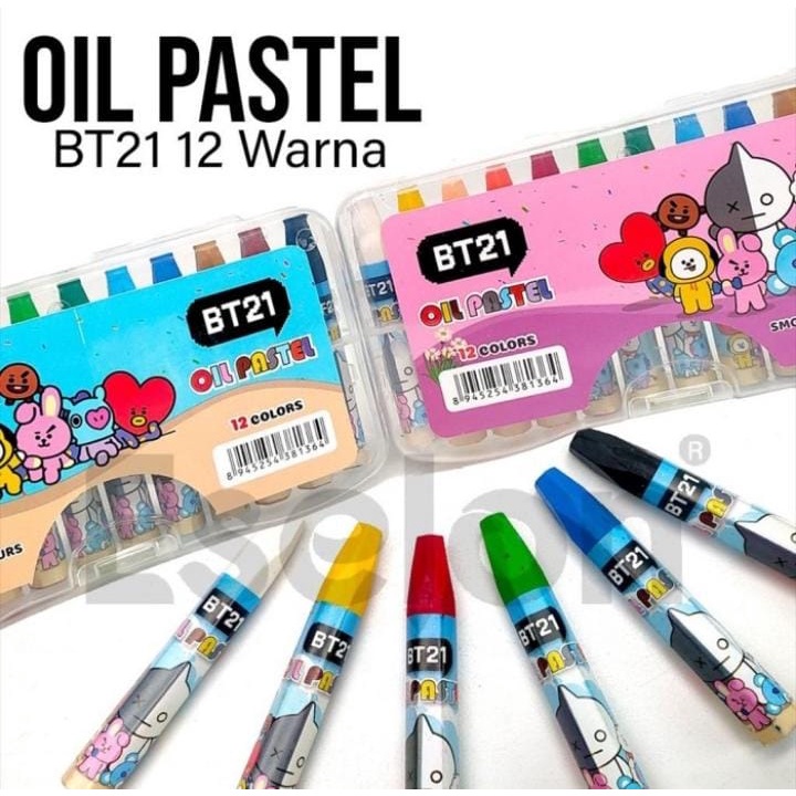 

WS99 - EPSELON CRAYON OIL PASTELS ISI 12 KARAKTER BTS / BT 21 MURAH