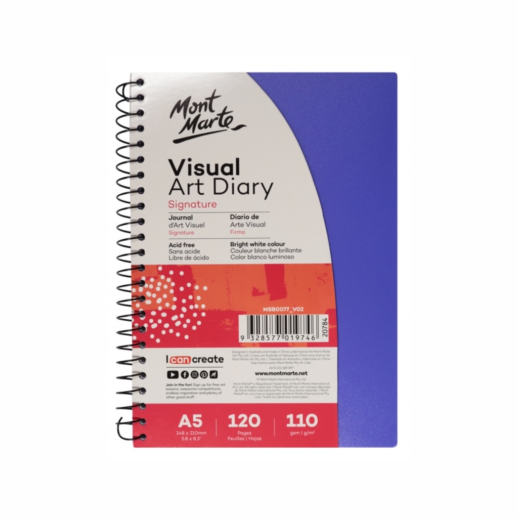 

MM Visual Art Diary PP Coloured Cover A5 TYPE MSB0077