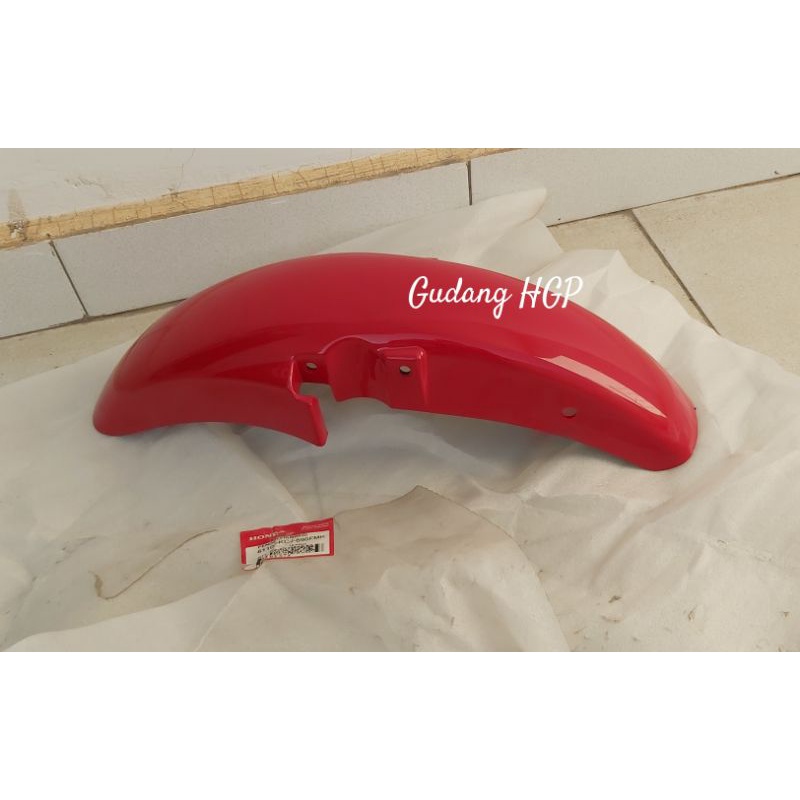 Fender Fr Red Spakbor Slebor Depan Honda Tiger 2000 Lama Tilam Tilas 61100-KCJ-690FMK Ori Honda Genu