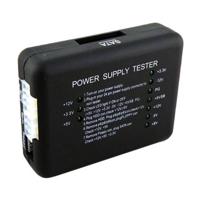 Power Supply PSU Tester untuk pengecekan pada PC-power supply ATX BTX dan ITX