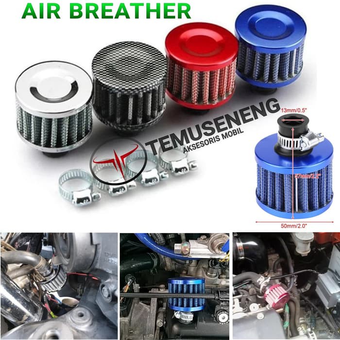 Air Breather Mobil Filter Saringan Uap Oli Intake Oil 12 Mm