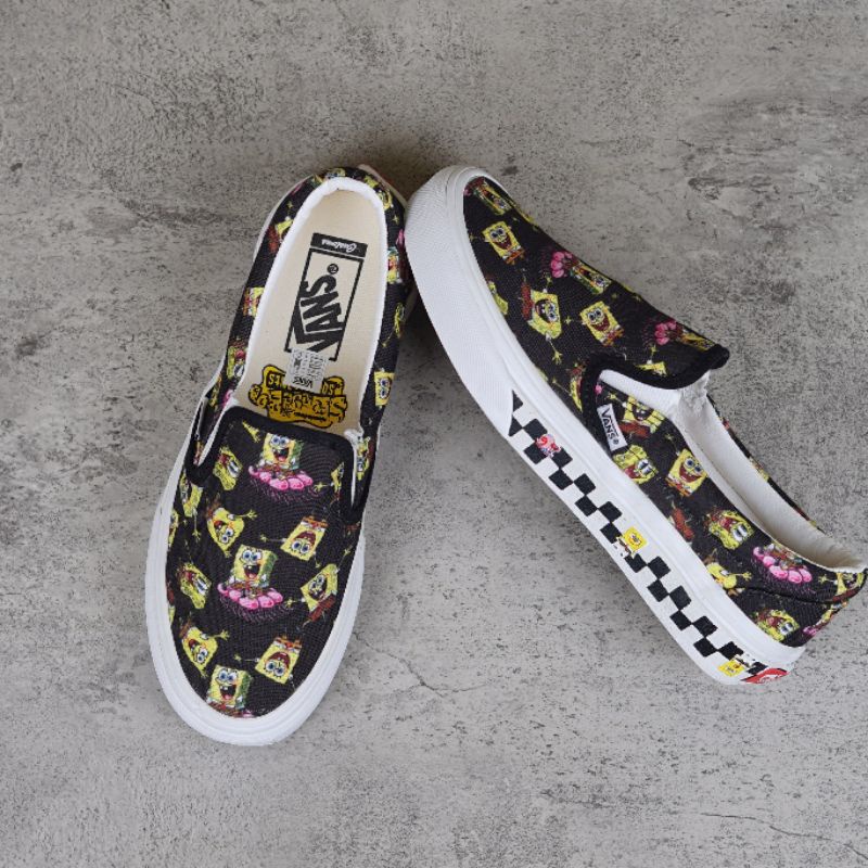 Vans Slip On Spongebob Jelly Fish Black Yellow