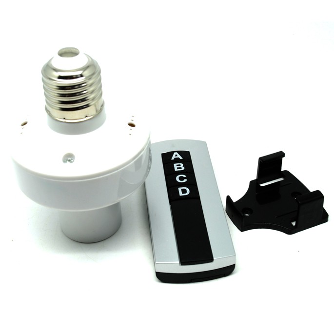 Socket Bohlam E27 220V dengan Remot Kontrol - GNZL168 - OMLL08WH White