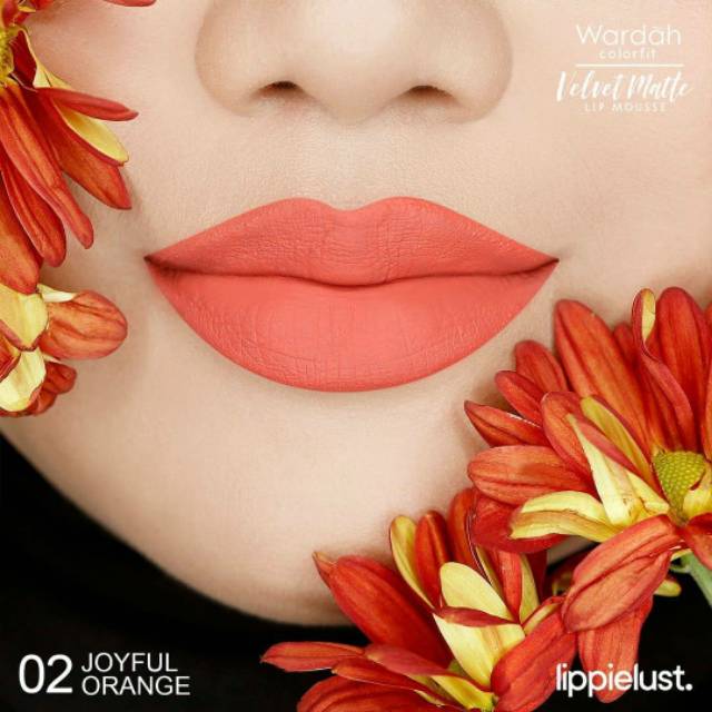 Wardah Colorfit Velvet Matte Lip Mousse 02 Joyful Orange Shopee Indonesia Lipstik wardah velvet joyful orange