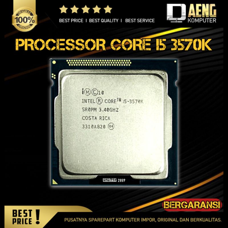 Processor Prosesor Intel Core i5 3570k 3.40ghz original murah