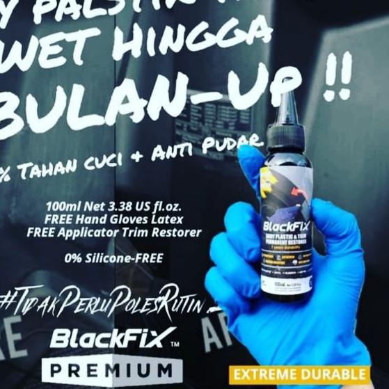 BLACKFiX 100ML Penghitam body motor atau mobil permanen daya tahan 12 bulan lebihBLACKFIX