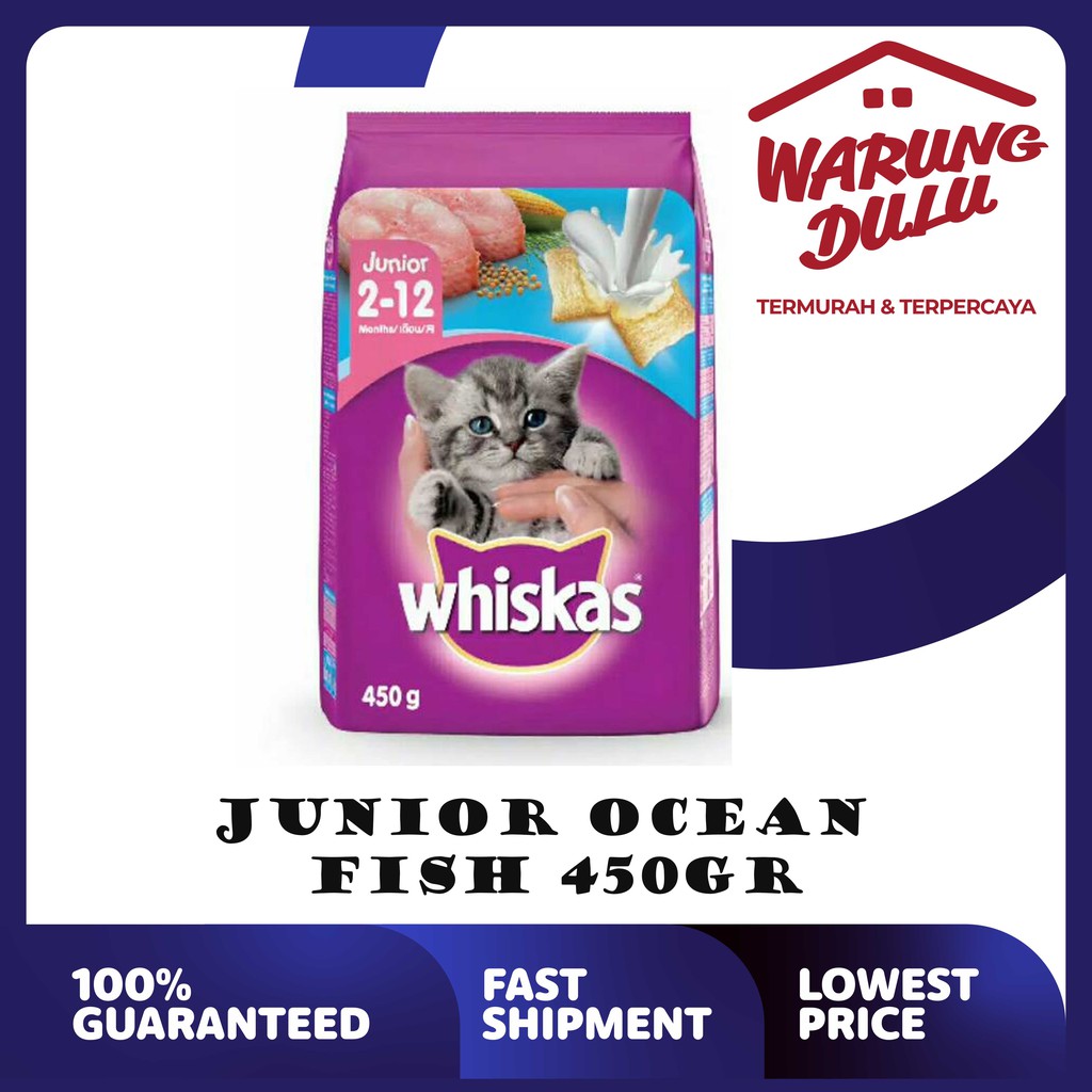 WHISKAS JUNIOR OCEAN FISH 450GR